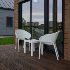Комплект 2 стільця Siesta Sky Pro+ Стіл Siesta Ocean Side Table - White